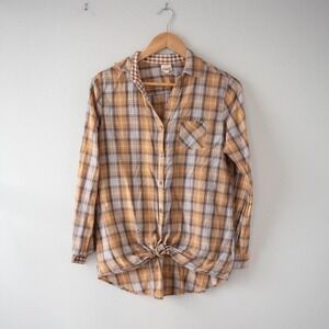 Y2K Mudd Long-Sleeve Button Down Flannel Shirt